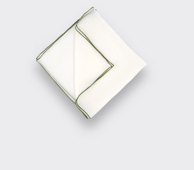 cinabre Pochette Voile Blanche bourdon vert