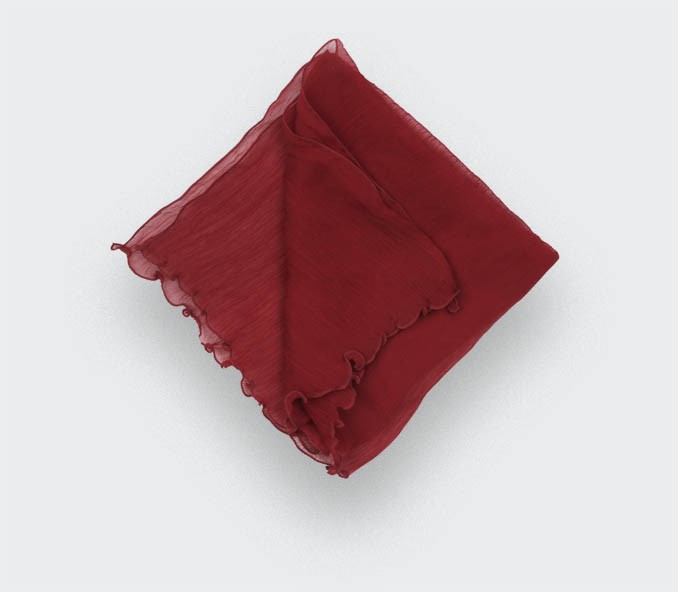 cinabre Pochette Voile Bordeaux