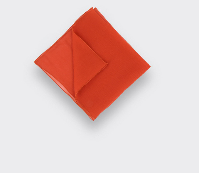 cinabre Pochette Voile Orange