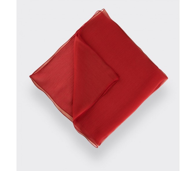 Cinabre Pochette Voile Rouge