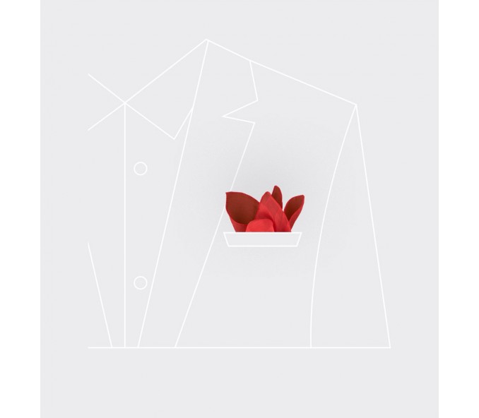 Cinabre Pochette Voile Rouge