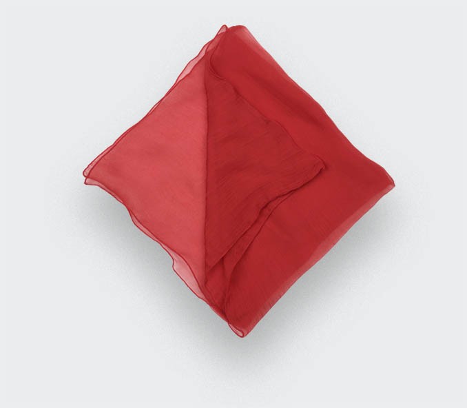 cinabre Pochette Voile Rouge