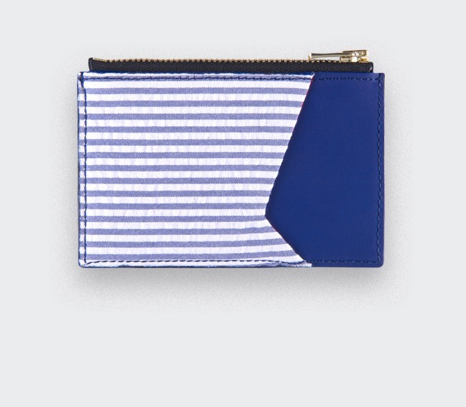 Cinabre Porte Cartes Seersucker