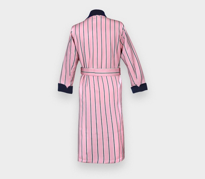 Cinabre Robe De Chambre Rayures Roses