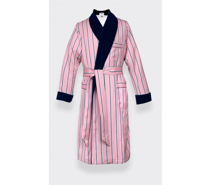 Cinabre Robe De Chambre Rayures Roses