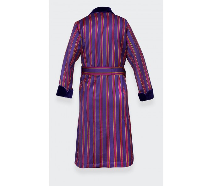 Cinabre Robe De Chambre Rayures Violettes