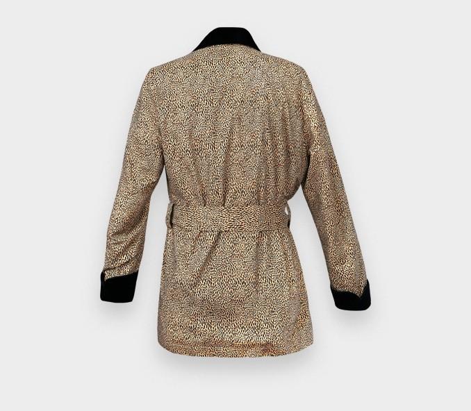 Cinabre Smoking Jacket Plumettes Marron Crème