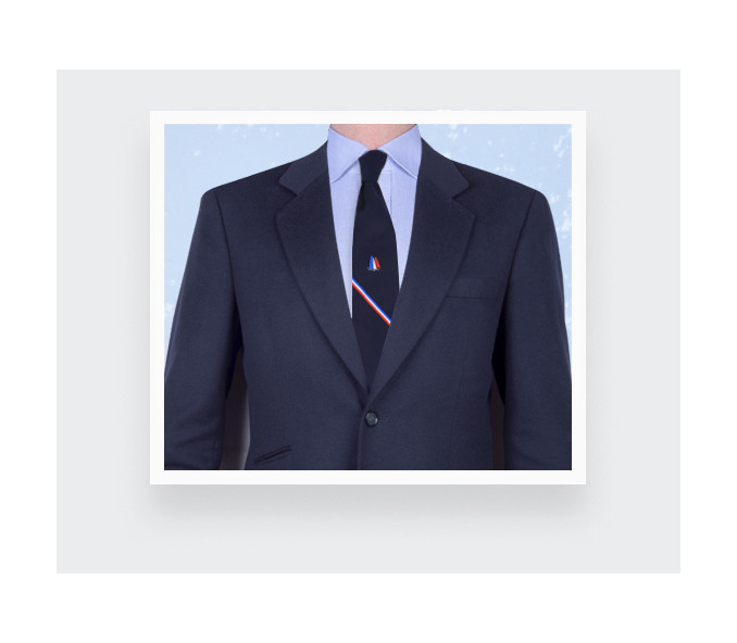 Cinabre Cravate America's Cup Team France - Monorayure