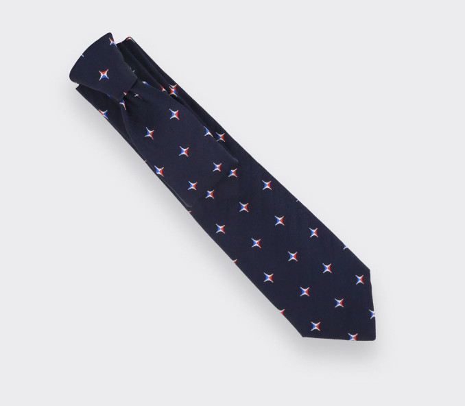 cinabre Cravate America's Cup Team France - Rose des vents