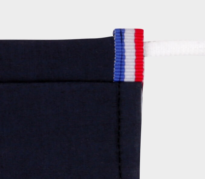 Cinabre Masque En Tissu Bleu Marine Lavable Catégorie 1 - Made In France