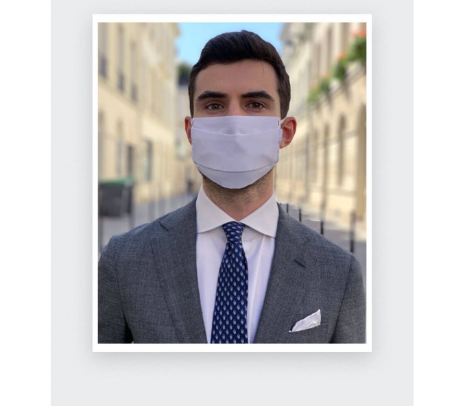 Cinabre Masque Grand Public Bride Blanc Catégorie 1 - Made In France