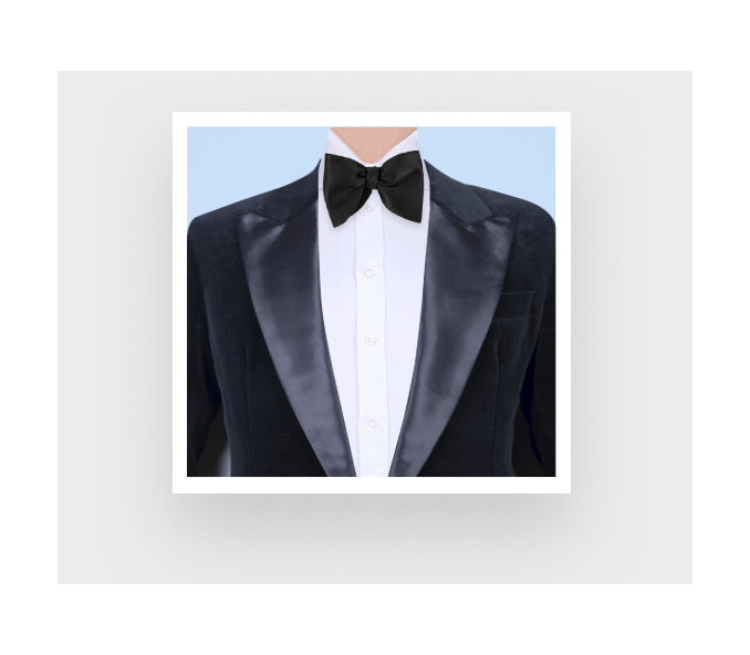 Cinabre Noeud Papillon Satin Noir "Papillon" Grand Format