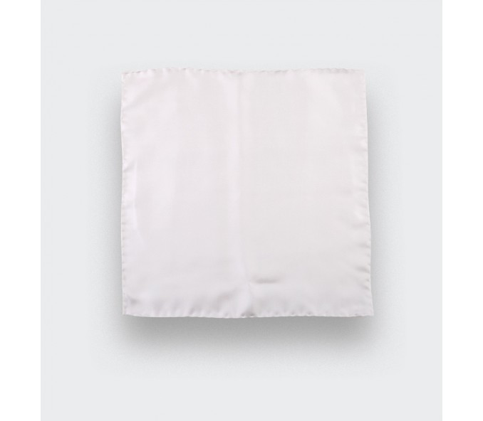 Cinabre Pochette Blanche Pour Costume En Twill De Soie