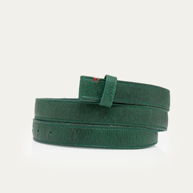 claris virot Baby Ceinture Cuir Craquelé Vert Emeraude