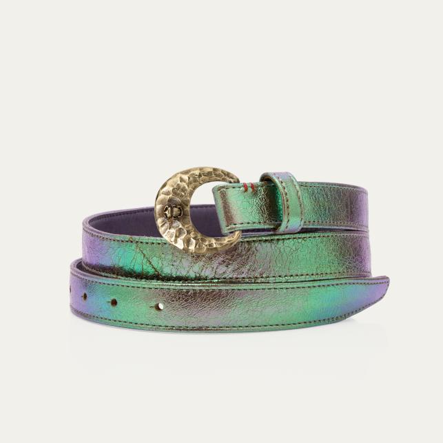 claris virot Baby Ceinture Cuir Lune Demi Lune Or - Claris Virot