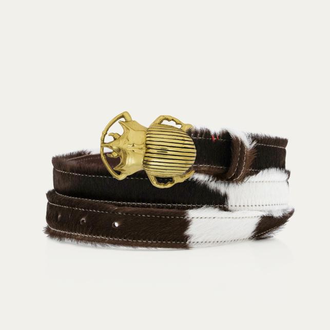 claris virot Baby Ceinture Cuir Rodeo Scarabée Dorée