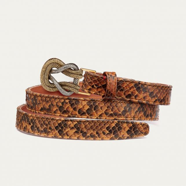 claris virot Baby Ceinture Python Moka Noeud - Claris Virot