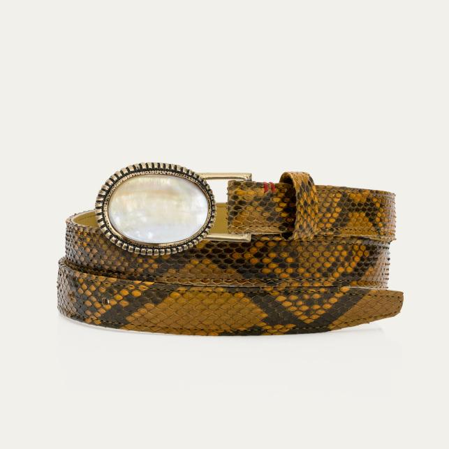 claris virot Baby Ceinture Python Ranch Dallas Nacre - Claris Virot