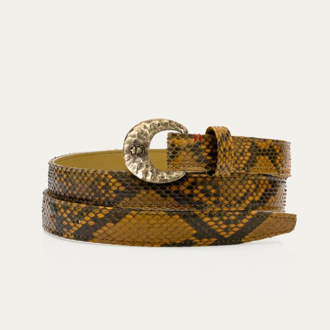 claris virot Baby Ceinture Python Ranch Demi Lune Or - Claris Virot