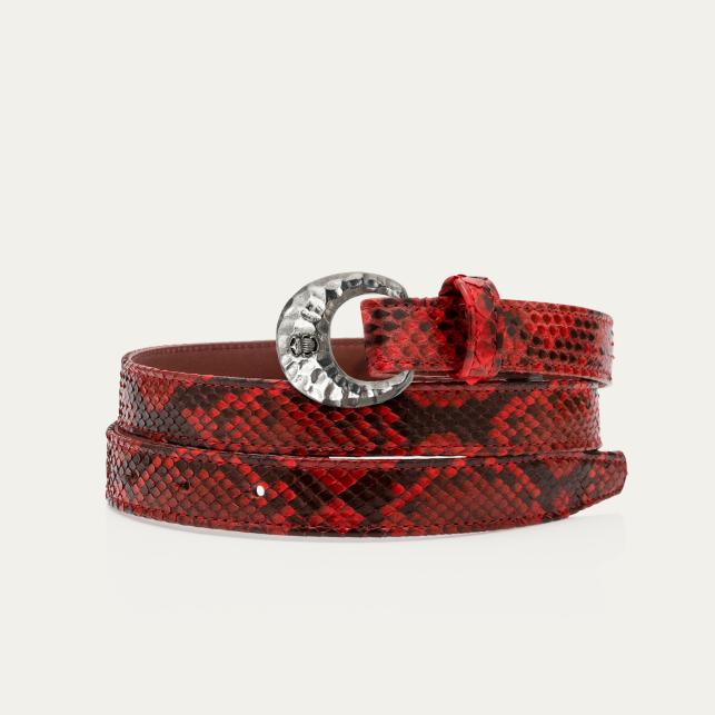 claris virot Baby Ceinture Python Rubis Demi Lune Argent - Claris Virot