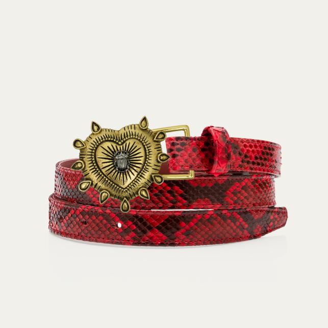Claris Virot Baby Ceinture Python Rubis Ex-Voto - Claris Virot