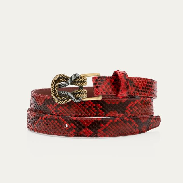 claris virot Baby Ceinture Python Rubis Noeud - Claris Virot