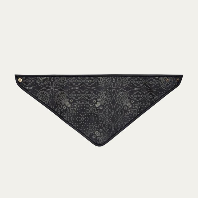 claris virot Bandana Cuir Nappa Noir Imprimé Bandana - Claris Virot