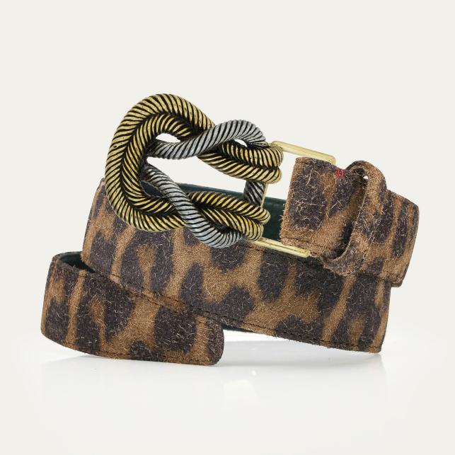 claris virot Ceinture Léo Vintage Noeud Mixé Or Et Argent - Claris Virot
