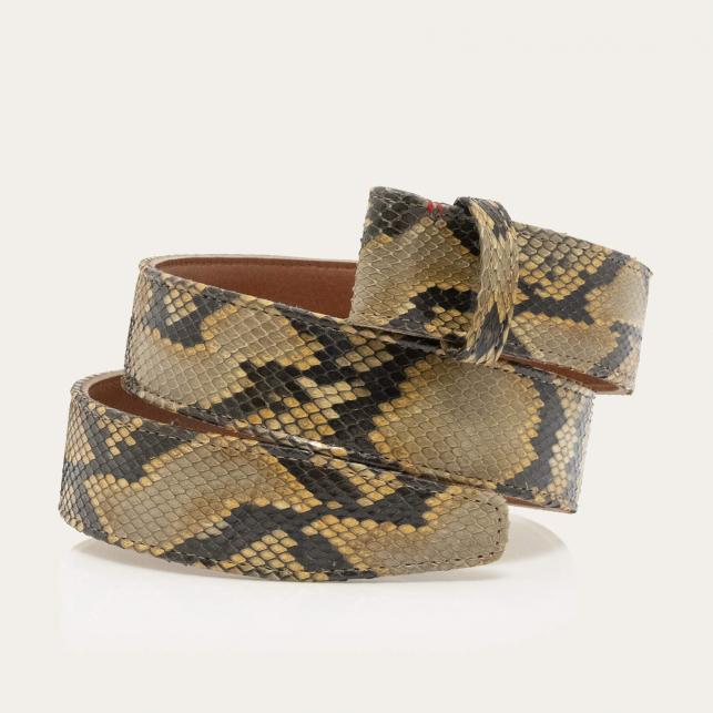 Claris Virot Ceinture Python Desert Scarabée Or - Claris Virot