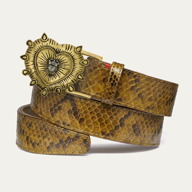 claris virot Ceinture Python Kaki Ex Voto - Claris Virot