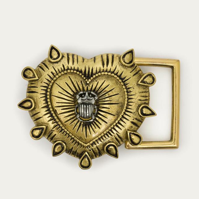 Claris Virot Ceinture Python Moka Ex Voto - Claris Virot