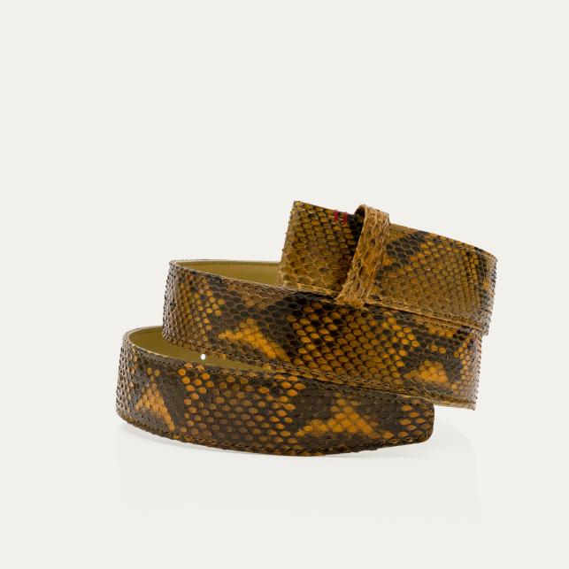 Claris Virot Ceinture Python Ranch Scarabée Turquoise Dorée - Claris Virot