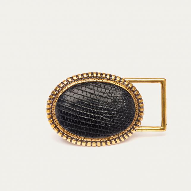 claris virot Baby Boucle Dallas Lézard Noire Or