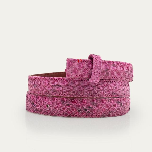 Claris Virot Baby Ceinture Python Pourpre Lavé