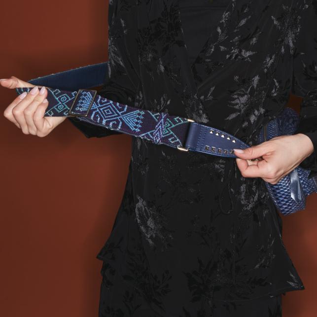 Claris Virot Bandoulière Timor Bleu