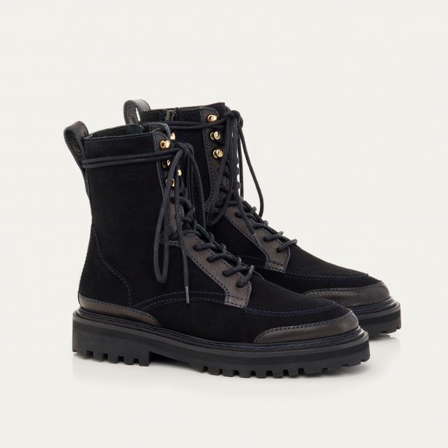 Claris Virot Bottines Noa Cuir Noires