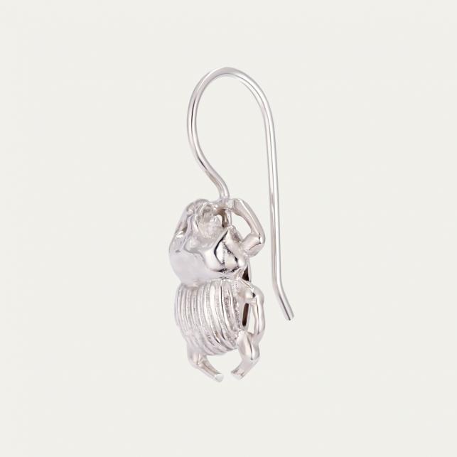 Claris Virot Boucle D Oreille Scarabee Argent