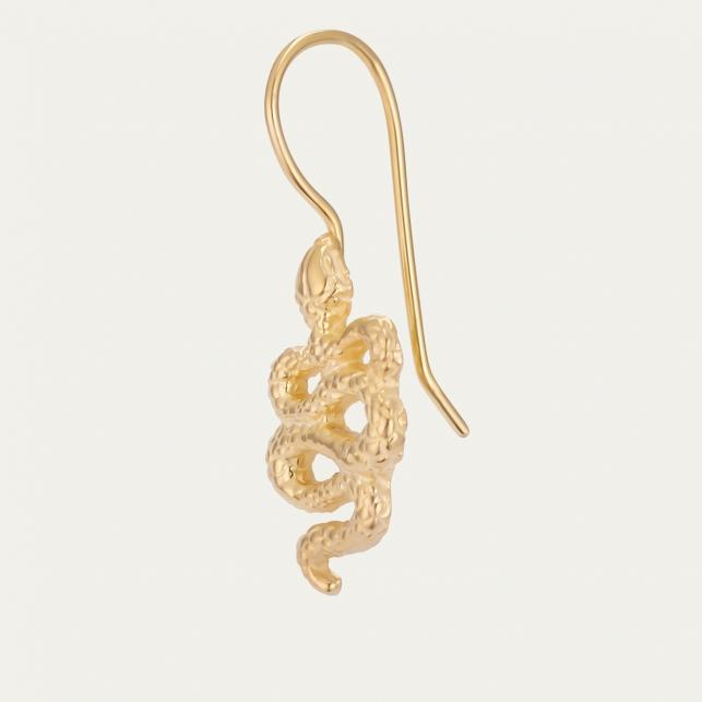 Claris Virot Boucle D Oreille Serpent Doré