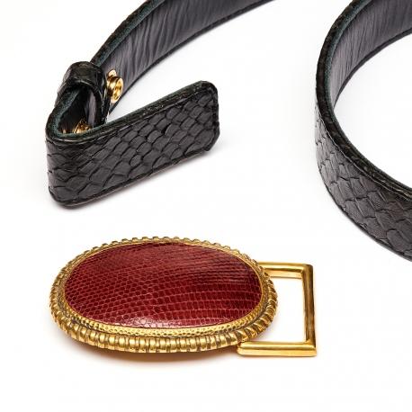 Claris Virot Boucle Dallas Lézard Bordeaux