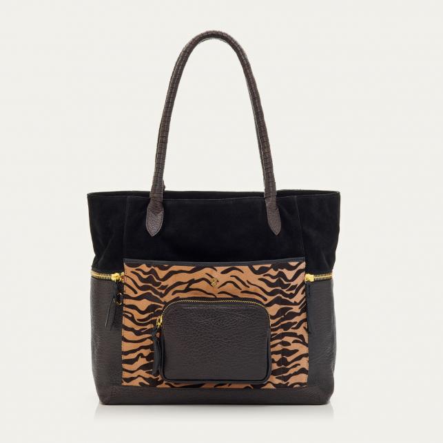 claris virot Cabas Cuir Hugo Tora Imprimé