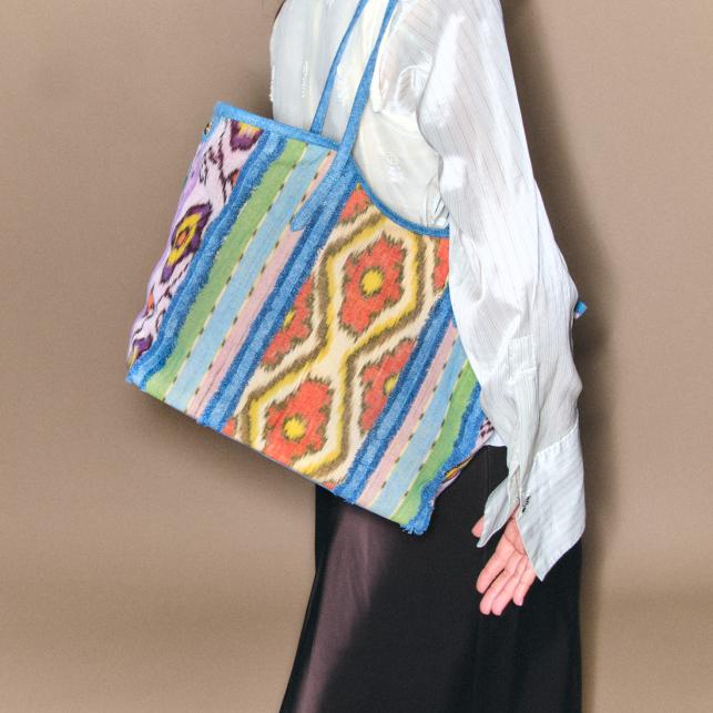 Claris Virot Cabas Patchwork De Tissus India Lasso