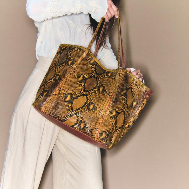 Claris Virot Cabas Python India Ranch