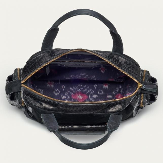 Claris Virot Cabas Python Leo Noir