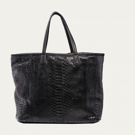 claris virot Cabas Python Marny Noir