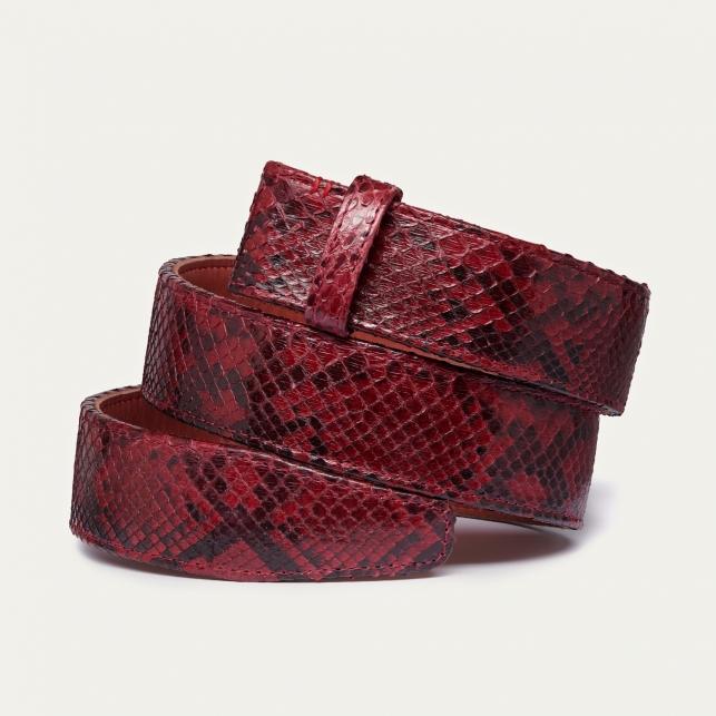 claris virot Ceinture Python Bordeaux