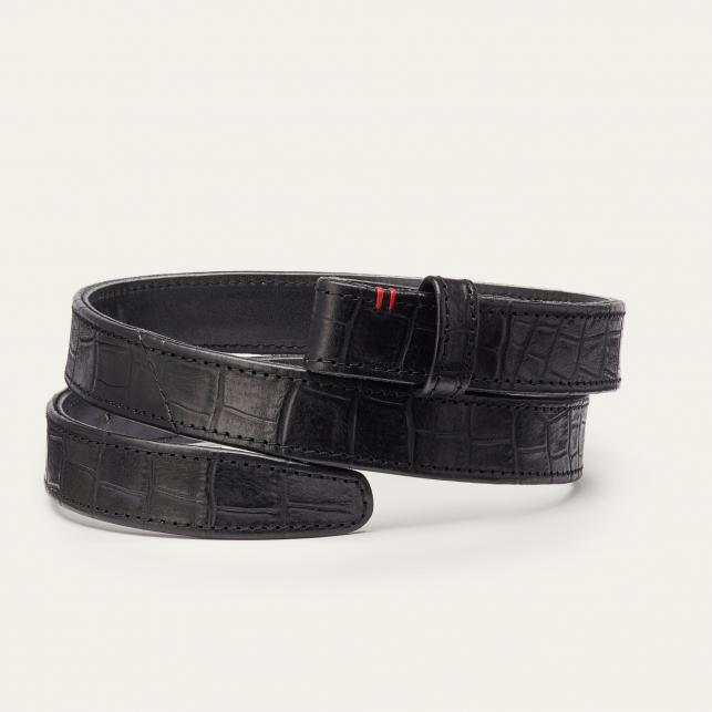 Claris Virot Ceinture Python Noire