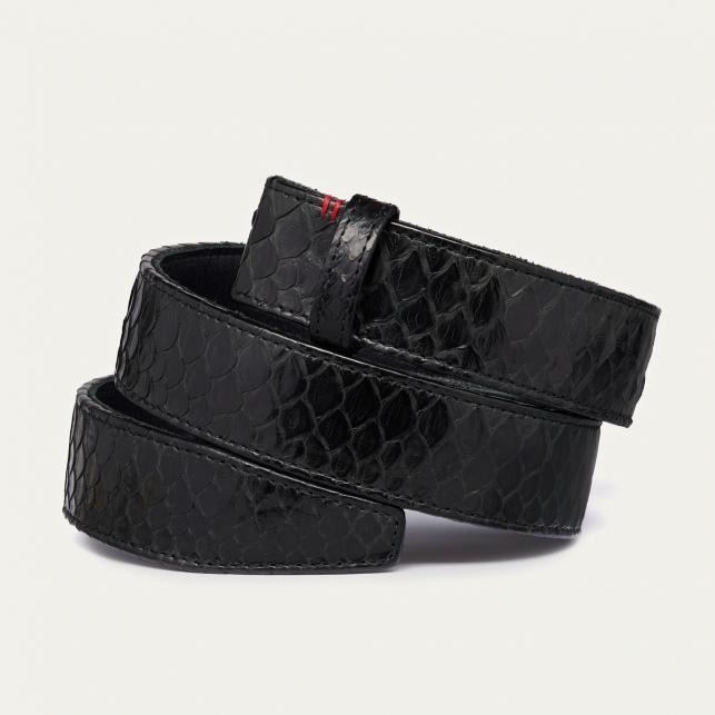 claris virot Ceinture Python Noire