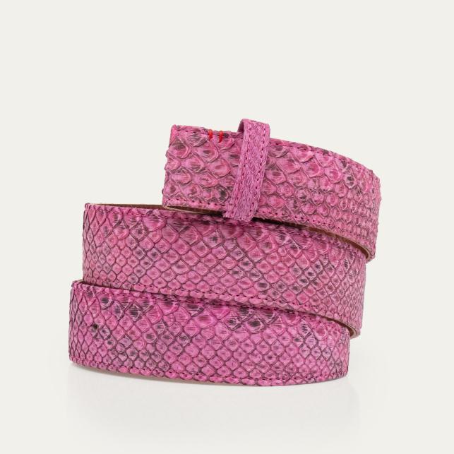 Claris Virot Ceinture Python Pourpre Lavé