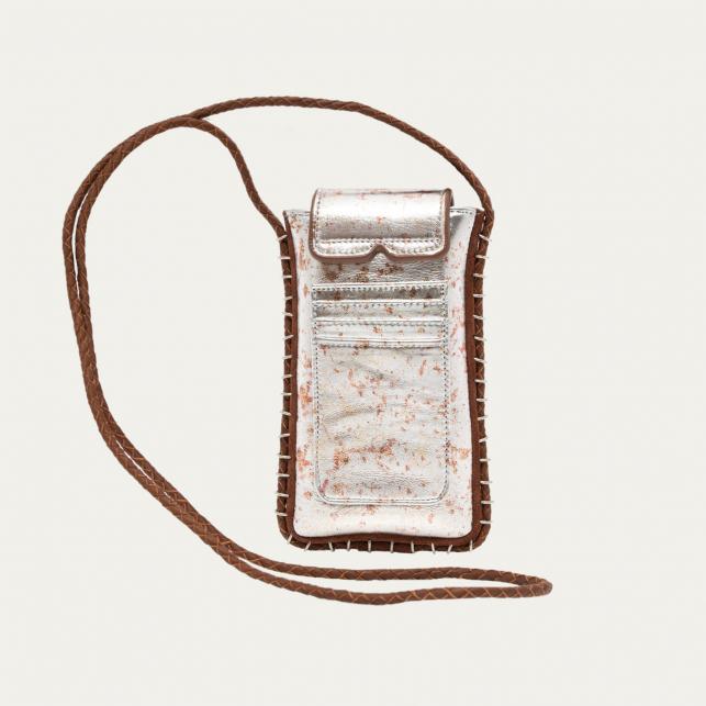 Claris Virot Etui à Lunettes Emile Cuir Oxy Métal