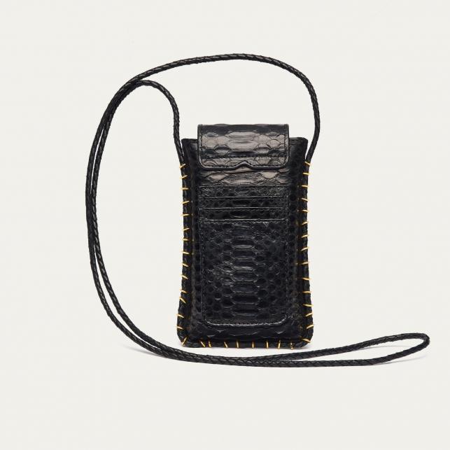 Claris Virot Etui à Lunettes Emile Python Noir